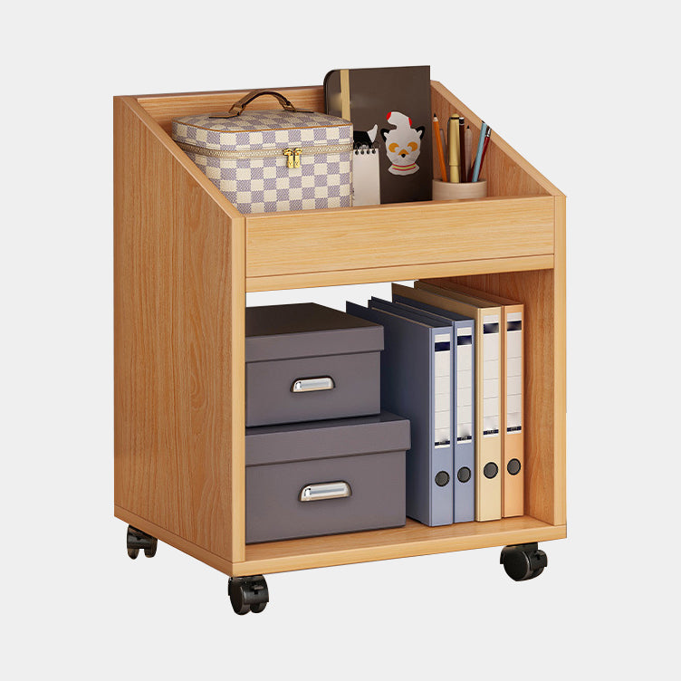 Estantería de madera, estantería contemporánea de múltiples niveles para dormitorio