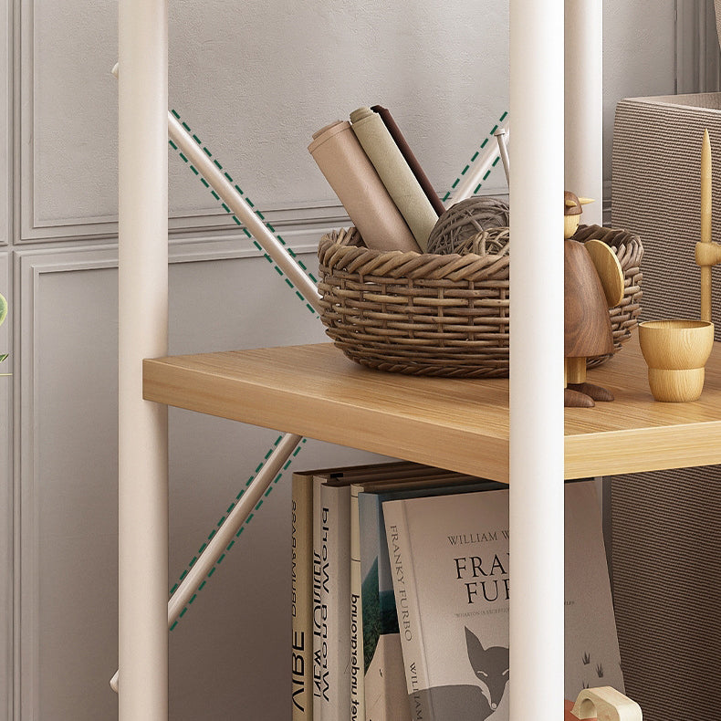 Estantería de madera, estantería contemporánea de múltiples niveles para dormitorio