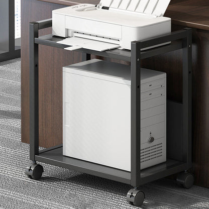 Holz- und Metall -Bücherregal, Multi -Tiers zeitgenössisches Bücherregal für Büro