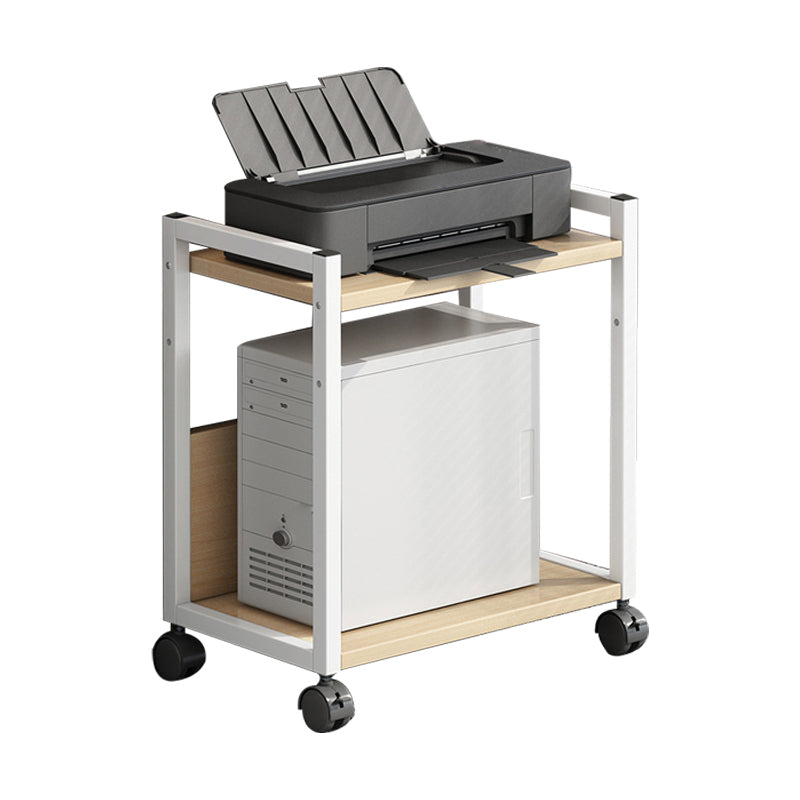 Holz- und Metall -Bücherregal, Multi -Tiers zeitgenössisches Bücherregal für Büro