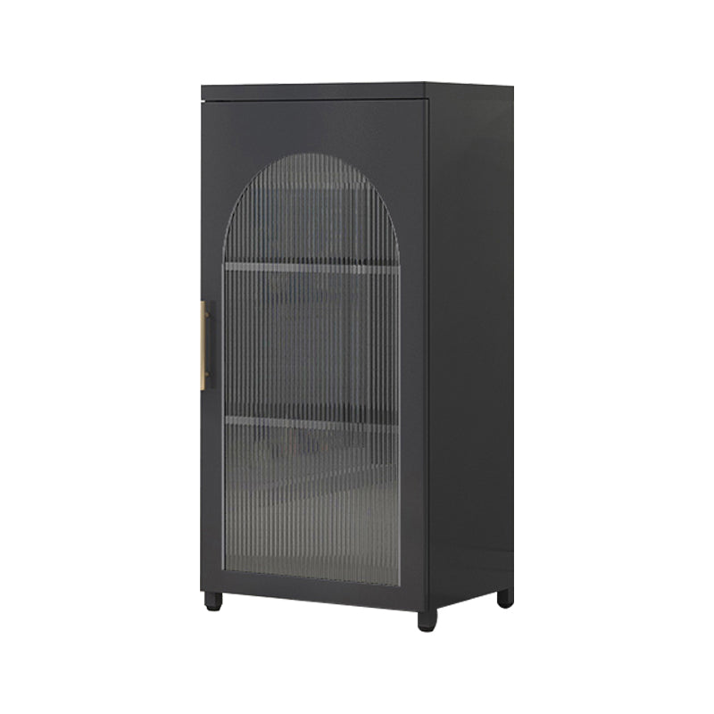 Libreria moderna in acciaio, scaffale per la porta chiusa in vetro per qualsiasi stanza