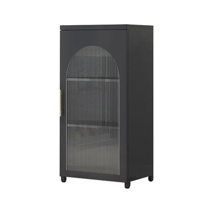 Libreria moderna in acciaio, scaffale per la porta chiusa in vetro per qualsiasi stanza