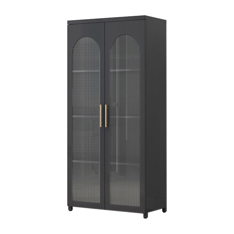 Libreria moderna in acciaio, scaffale per la porta chiusa in vetro per qualsiasi stanza