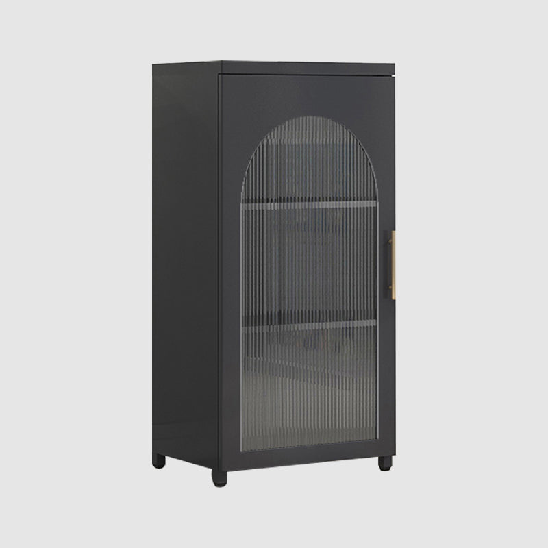 Libreria moderna in acciaio, scaffale per la porta chiusa in vetro per qualsiasi stanza