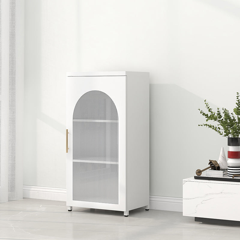 Libreria moderna in acciaio, scaffale per la porta chiusa in vetro per qualsiasi stanza