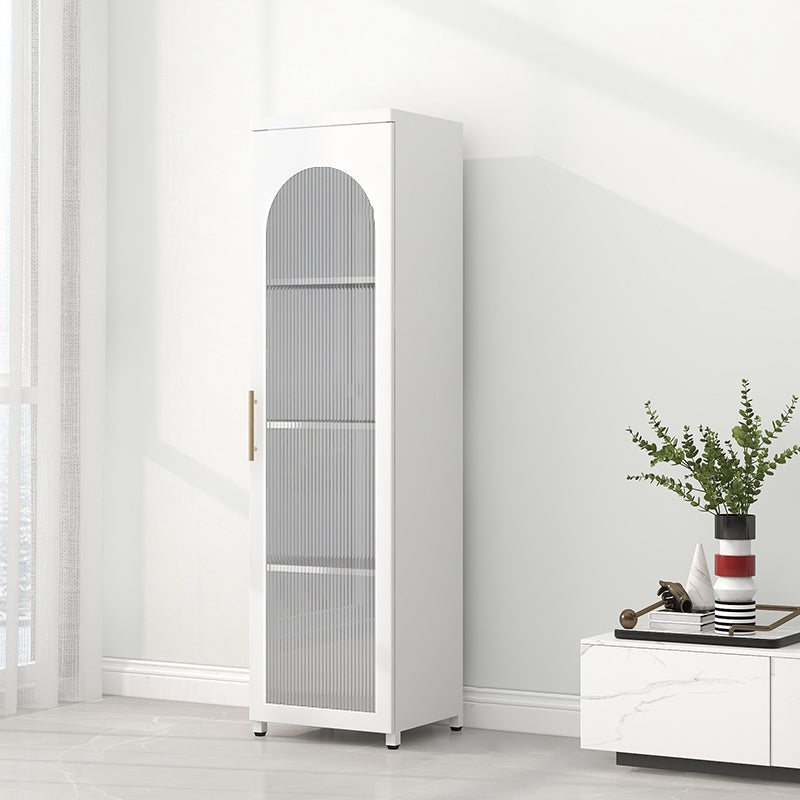 Libreria moderna in acciaio, scaffale per la porta chiusa in vetro per qualsiasi stanza