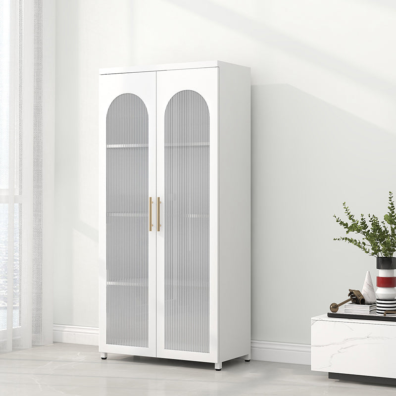 Libreria moderna in acciaio, scaffale per la porta chiusa in vetro per qualsiasi stanza