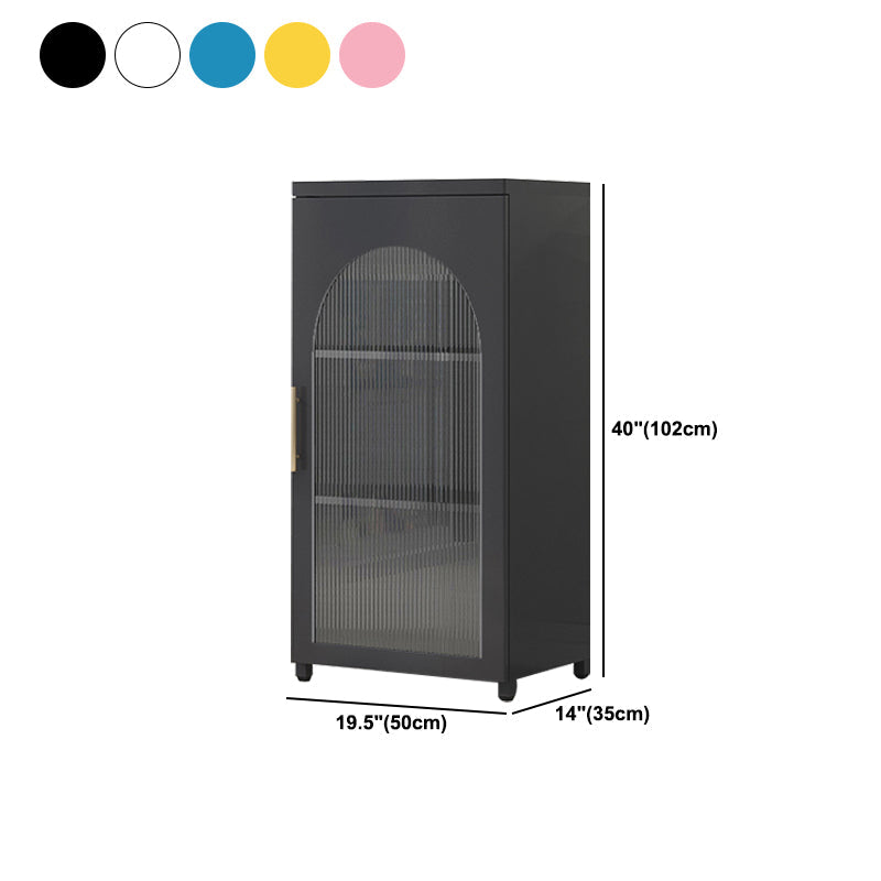 Libreria moderna in acciaio, scaffale per la porta chiusa in vetro per qualsiasi stanza