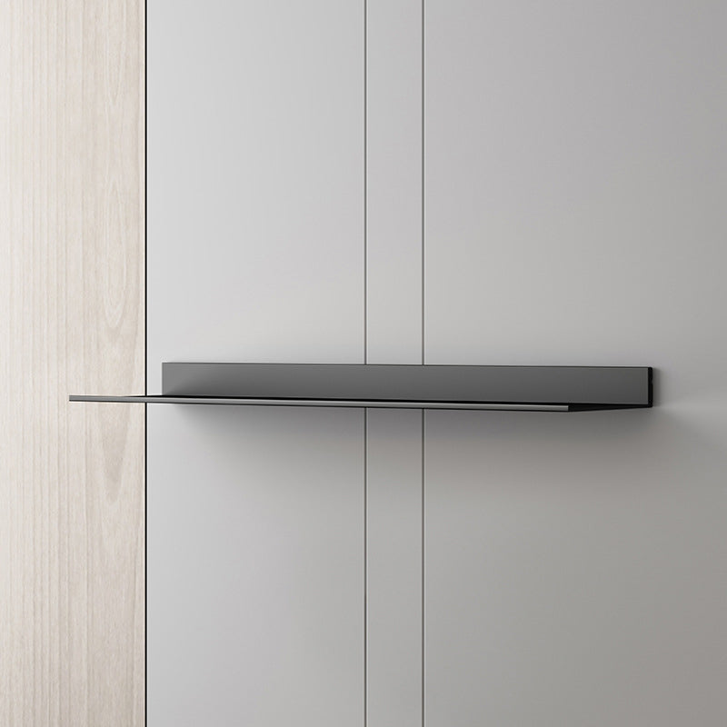 Metal Bookshelf Wall Mounted Contemporary Bookcase for Home Office Black Clearhalo 'Bookcases' 'furn' 'furn_bookcases' 'Furniture' 'Office Furniture' 5497999