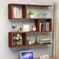 Modern Artificial Wood Bookcase, Geometric Bookshelf for Any Room