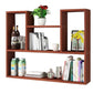 Modern Floating Book Shelf Wall Mounted Manufactured Wood Bookcase Walnut Clearhalo 'Bookcases' 'furn' 'furn_bookcases' 'Furniture' 'Office Furniture' 5498060