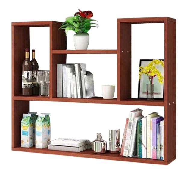 Modern Floating Book Shelf Wall Mounted Manufactured Wood Bookcase Walnut Clearhalo 'Bookcases' 'furn' 'furn_bookcases' 'Furniture' 'Office Furniture' 5498060