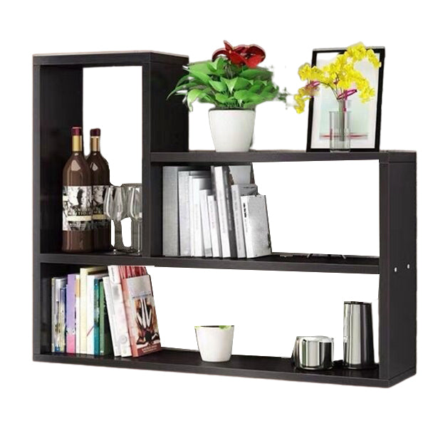 Modern Floating Book Shelf Wall Mounted Manufactured Wood Bookcase 31.5"L x 5.9"W x 23.6"H Black Clearhalo 'Bookcases' 'furn' 'furn_bookcases' 'Furniture' 'Office Furniture' 5498061