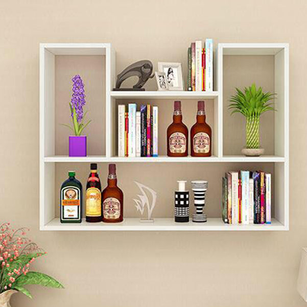 Modern Floating Book Shelf Wall Mounted Manufactured Wood Bookcase Clearhalo 'Bookcases' 'furn' 'furn_bookcases' 'Furniture' 'Office Furniture' 5498073