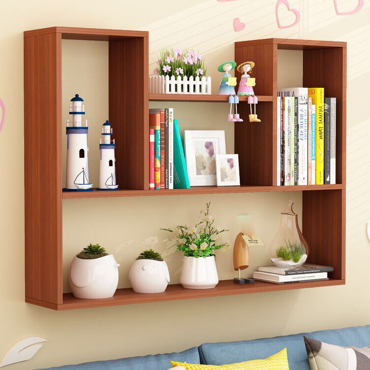 Modern Floating Book Shelf Wall Mounted Manufactured Wood Bookcase Clearhalo 'Bookcases' 'furn' 'furn_bookcases' 'Furniture' 'Office Furniture' 5498078