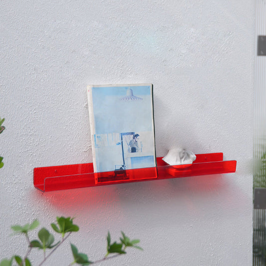 Libreria di archiviazione montata a parete acrilica 23,5 "l moderna libreria per casa