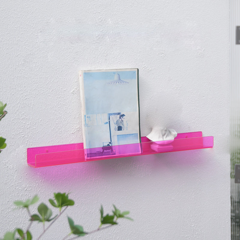 Libreria di archiviazione montata a parete acrilica 23,5 "l moderna libreria per casa