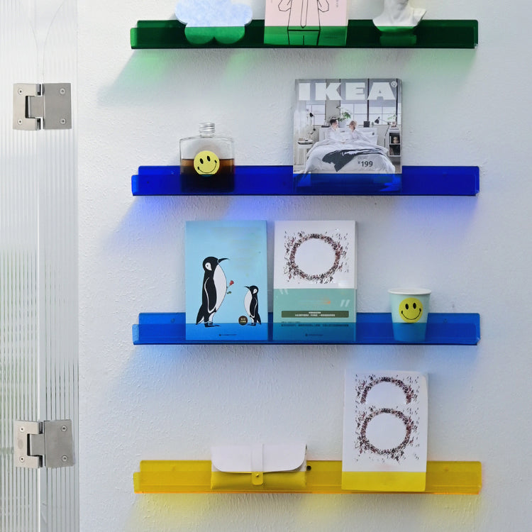 Libreria di archiviazione montata a parete acrilica 23,5 "l moderna libreria per casa