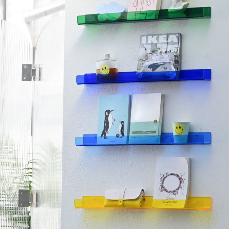 Libreria di archiviazione montata a parete acrilica 23,5 "l moderna libreria per casa