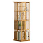 Rotatable Storage Bookshelf Modern Geometric Closed Back Bookcase