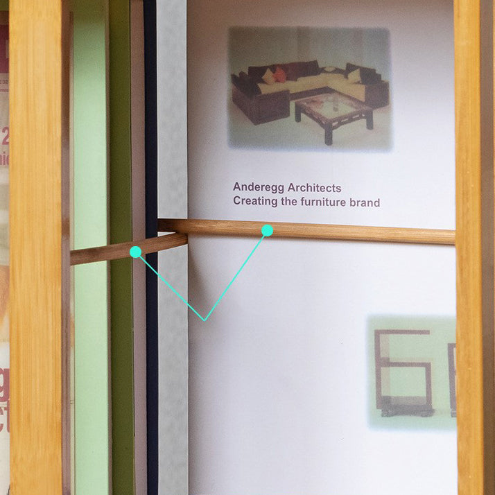 Libreria di deposito rotabile moderna libreria chiusa geometrica