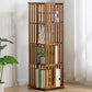 Rotatable Storage Bookshelf Modern Geometric Closed Back Bookcase