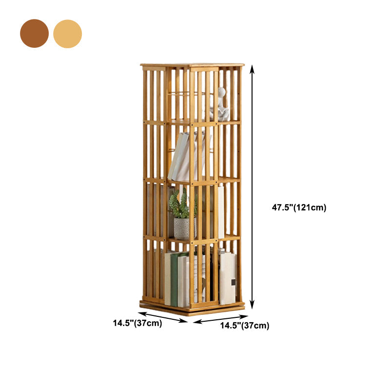 Rotatable Storage Bookshelf Modern Geometric Closed Back Bookcase