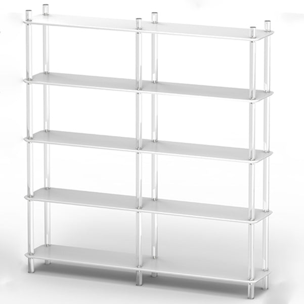 Acrylic Frame Bookshelf Open Storage Scandinavian Etagere Bookcase 58.3"L x 11.8"W x 61.4"H Clearhalo 'Bookcases' 'furn' 'furn_bookcases' 'Furniture' 'Office Furniture' 5498201