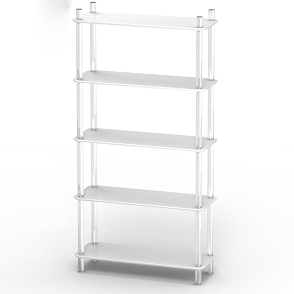 Acrylic Frame Bookshelf Open Storage Scandinavian Etagere Bookcase 30.7"L x 11.8"W x 61.4"H Clearhalo 'Bookcases' 'furn' 'furn_bookcases' 'Furniture' 'Office Furniture' 5498205