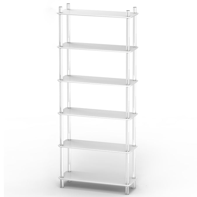 Acrylic Frame Bookshelf Open Storage Scandinavian Etagere Bookcase 30.7"L x 11.8"W x 75.2"H Clearhalo 'Bookcases' 'furn' 'furn_bookcases' 'Furniture' 'Office Furniture' 5498206