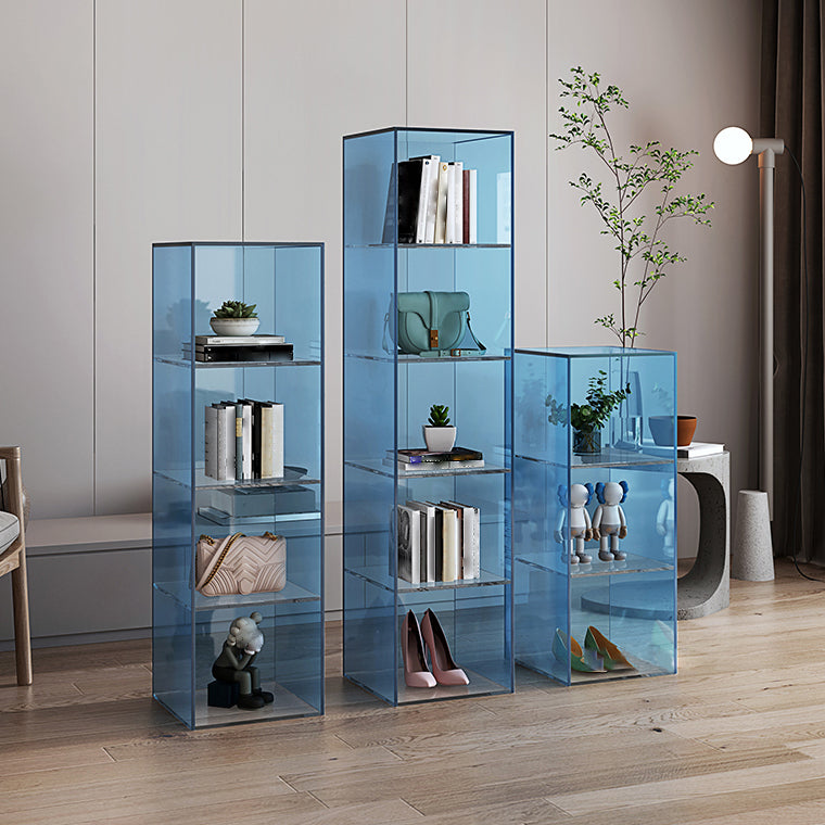 Closed Back Storage Bookshelf Scandinavian Standard Acrylic Bookcase Clearhalo 'Bookcases' 'furn' 'furn_bookcases' 'Furniture' 'Office Furniture' 5498248