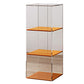 Closed Back Storage Bookshelf Scandinavian Standard Acrylic Bookcase 13.8"L x 13.8"W x 35.4"H Clear Clearhalo 'Bookcases' 'furn' 'furn_bookcases' 'Furniture' 'Office Furniture' 5498250