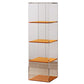 Closed Back Storage Bookshelf Scandinavian Standard Acrylic Bookcase 14"L x 14"W x 47"H Clear Clearhalo 'Bookcases' 'furn' 'furn_bookcases' 'Furniture' 'Office Furniture' 5498253
