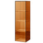 Closed Back Storage Bookshelf Scandinavian Standard Acrylic Bookcase 14"L x 14"W x 47"H Orange Clearhalo 'Bookcases' 'furn' 'furn_bookcases' 'Furniture' 'Office Furniture' 5498259
