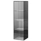 Closed Back Storage Bookshelf Scandinavian Standard Acrylic Bookcase 14"L x 14"W x 47"H Grey Clearhalo 'Bookcases' 'furn' 'furn_bookcases' 'Furniture' 'Office Furniture' 5498261