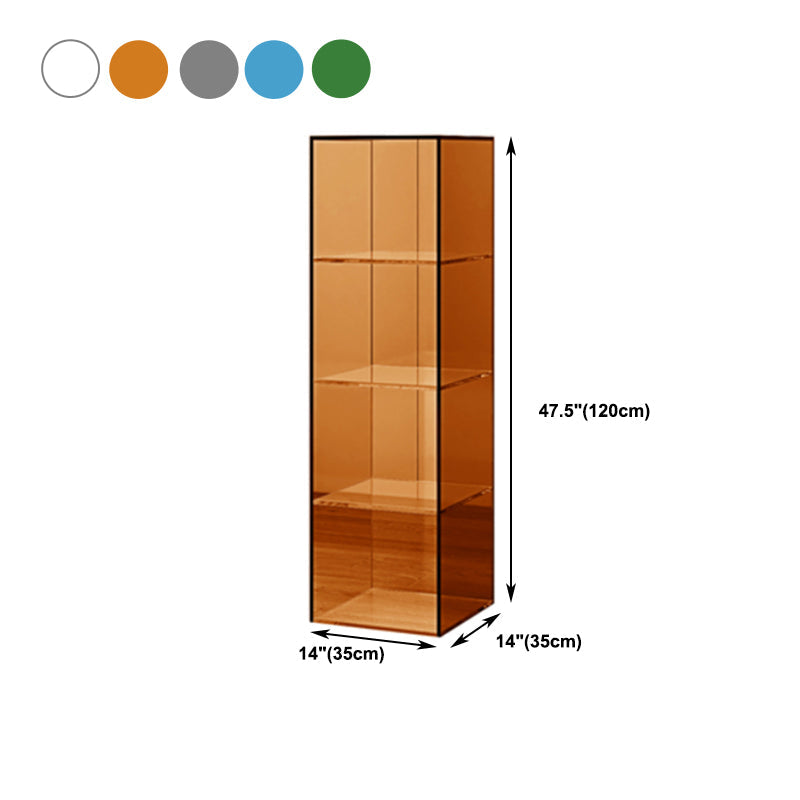 Closed Back Storage Bookshelf Scandinavian Standard Acrylic Bookcase Clearhalo 'Bookcases' 'furn' 'furn_bookcases' 'Furniture' 'Office Furniture' 5498263
