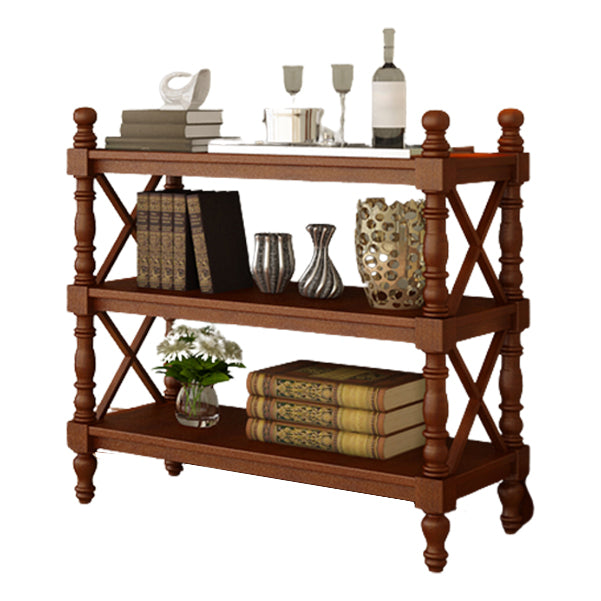 Rectangle Solid Wood Storage Bookshelf Nordic Study Room Bookcase 35.4"L x 14.2"W x 41.9"H Walnut Clearhalo 'Bookcases' 'furn' 'furn_bookcases' 'Furniture' 'Office Furniture' 5498268