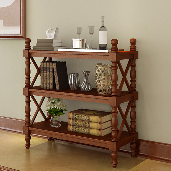 Rectangle Solid Wood Storage Bookshelf Nordic Study Room Bookcase 27.6"L x 14.2"W x 41.9"H Walnut Clearhalo 'Bookcases' 'furn' 'furn_bookcases' 'Furniture' 'Office Furniture' 5498283