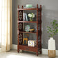 Rectangle Solid Wood Storage Bookshelf Nordic Study Room Bookcase 23.6"L x 11.8"W x 58.3"H Walnut Clearhalo 'Bookcases' 'furn' 'furn_bookcases' 'Furniture' 'Office Furniture' 5498291
