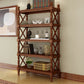 Rectangle Solid Wood Storage Bookshelf Nordic Study Room Bookcase 31.5"L x 14.2"W x 72.2"H Walnut Clearhalo 'Bookcases' 'furn' 'furn_bookcases' 'Furniture' 'Office Furniture' 5498292