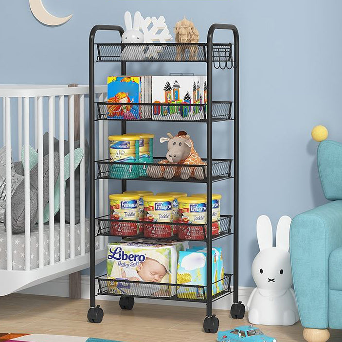 Modern Iron Bookcase, 10.5" W Geometric Bookshelf for Any Room