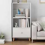 Bibliothèque en bois ouvert Modern Minimalist Home Living Room Bedroom Bibelle