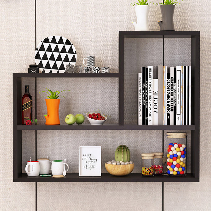 23.6 '' hスカンジナビアの浮動棚を製造した木製の本棚