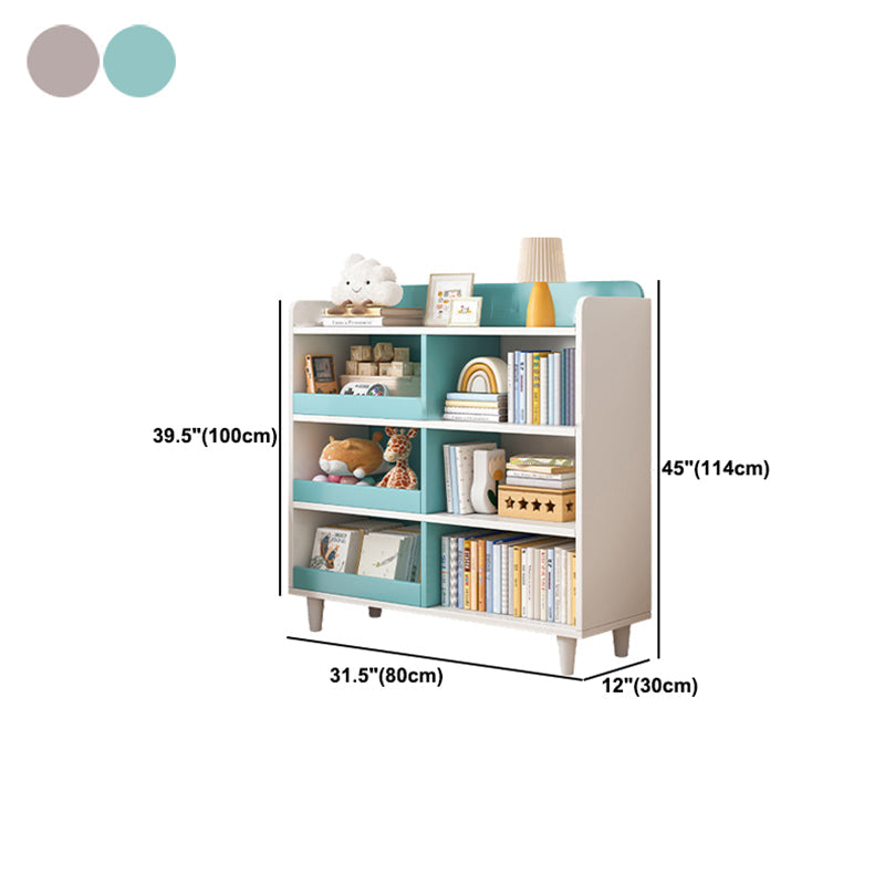 11.8"H Modern Bookshelf Engineered Wood 4-Shelf Standard Bookcase for Home Office Clearhalo 'Bookcases' 'furn' 'furn_bookcases' 'Furniture' 'Office Furniture' 5498485