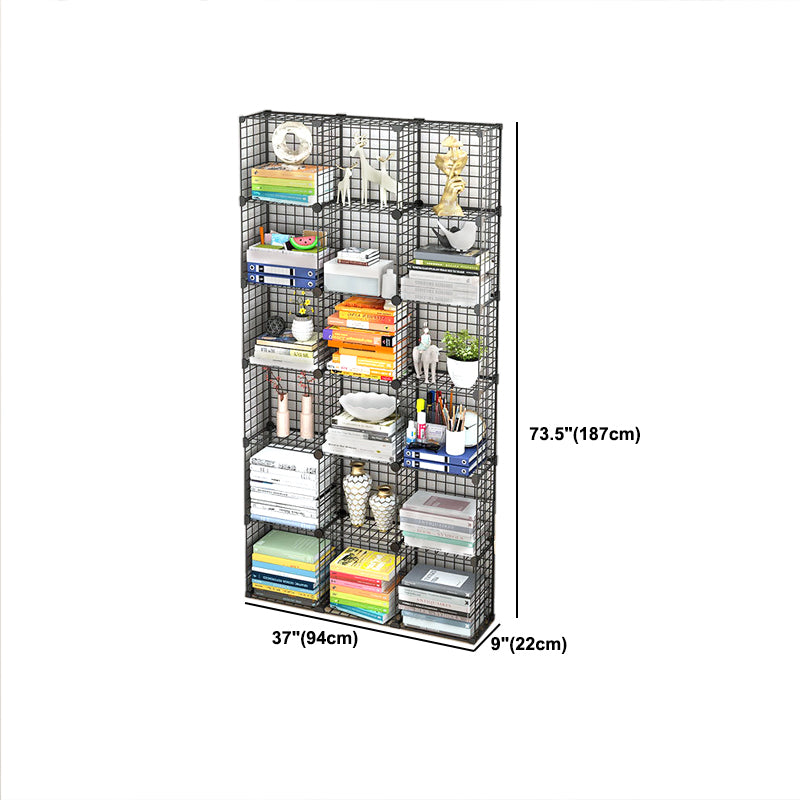 Bibliothèque en métal contemporain fermé étagère pour le salon