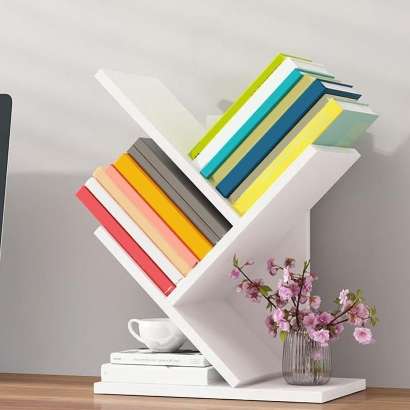 Closed Back Contemporary Style Bookshelf Wood Bookcase for Home 11.8"L x 6.7"W x 14.2"H White Clearhalo 'Bookcases' 'furn' 'furn_bookcases' 'Furniture' 'Office Furniture' 5498577