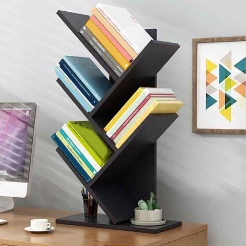 Closed Back Contemporary Style Bookshelf Wood Bookcase for Home Clearhalo 'Bookcases' 'furn' 'furn_bookcases' 'Furniture' 'Office Furniture' 5498579