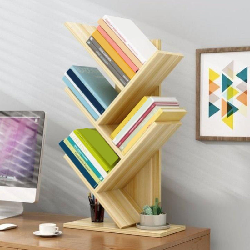 Closed Back Contemporary Style Bookshelf Wood Bookcase for Home Clearhalo 'Bookcases' 'furn' 'furn_bookcases' 'Furniture' 'Office Furniture' 5498583