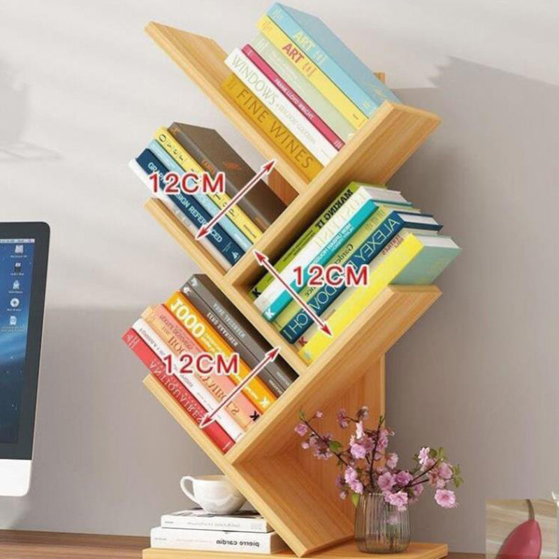 Closed Back Contemporary Style Bookshelf Wood Bookcase for Home Clearhalo 'Bookcases' 'furn' 'furn_bookcases' 'Furniture' 'Office Furniture' 5498591