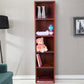 Modern Engineered Wood Bookcase Standard Closed Back Bookshelf
